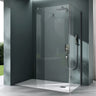 glasvilla Mampara de ducha Separación de ducha Ducha Walk-In 8mm Cristal claro ESG-Vidrio de seguridad con recubrimiento nano Estabilizador rectangular BremenL
