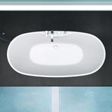 Baignoire îlot rectangulaire en acrylique sanitaire Glasvilla avec accessoires, baignoire sur pied Vicenza601