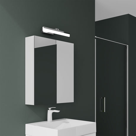 glasvilla Spiegelschrank Bad mit Beleuchtung Badschrank mit SpiegellampeSpiegelleuchte 180° Drehbar LED Badlampe Luxaris