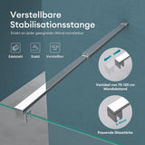 Paroi de douche Glasvilla pour douche, cloison de douche à l'italienne, verre de sécurité ESG 8 mm, verre NANO BRAM1 et BRAM3 Bremen1K