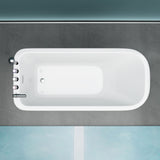 Baignoire îlot rectangulaire en acrylique sanitaire Glasvilla avec accessoires, baignoire sur pied Vicenza601