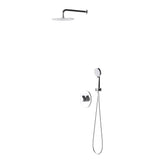 Glasvilla Douche à effet pluie à économie d'eau Système de douche bien-être Pommeau de douche Ø40cm Ensemble de douche avec douchette à main et mitigeur monocommande Système de douche3