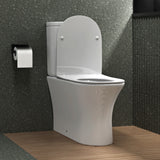 glasvilla Stand-WC Toilette Stand Toilette aus Keramik Spülrandloses WC bodenstehenden Toiletten