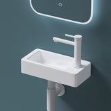 glasvilla Waschbecken Gäste-WC Hängewaschbecken aus Keramik in weiß mit Nano-Beschichtung Brüssel3053