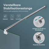 Paroi de douche Glasvilla pour douche, cloison de douche à l'italienne, verre de sécurité ESG 8 mm, verre NANO BRAM1 et BRAM3 Bremen1K