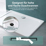 glasvilla Bonde de Douche pour Receveur de Douche Diamètre de la Douche 40 mm Trou d’Évacuation 90 mm AL001