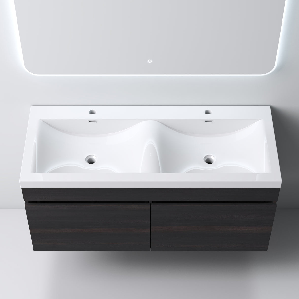 Ensemble de meubles de salle de bain Glasvilla Meubles de salle de bain avec lavabo en fonte minérale Meuble sous-vasque Botanica 