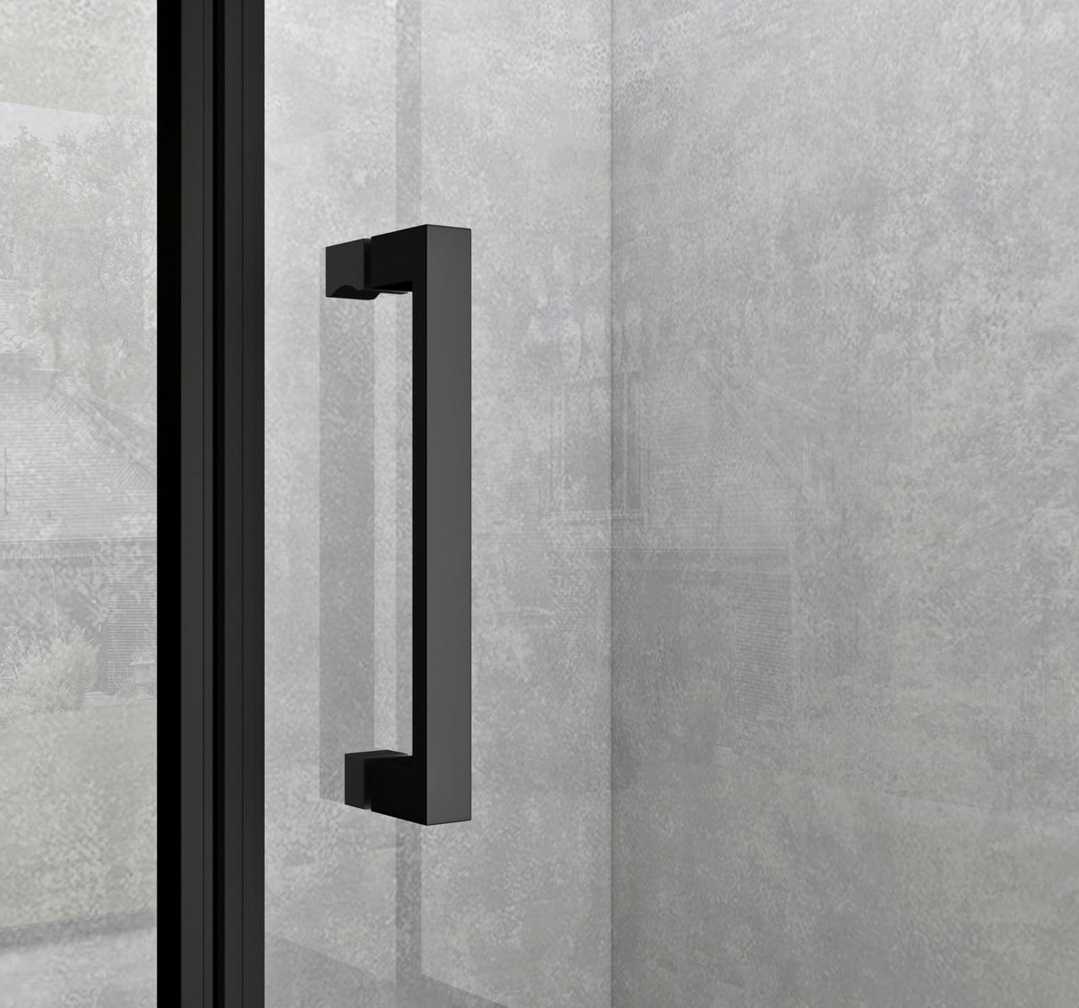 Cabine de douche Glasvilla avec mécanisme de levage et d'abaissement Rav36-Plus, verre de sécurité ESG noir de 8 mm, revêtement nano
