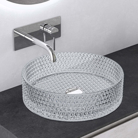 glasvilla Waschbecken Glas Aufsatzwaschbecken Glaswaschbecken Handwaschbecken Rund Waschschale