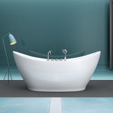 Baignoire îlot rectangulaire en acrylique sanitaire Glasvilla avec accessoires, baignoire sur pied Vicenza601