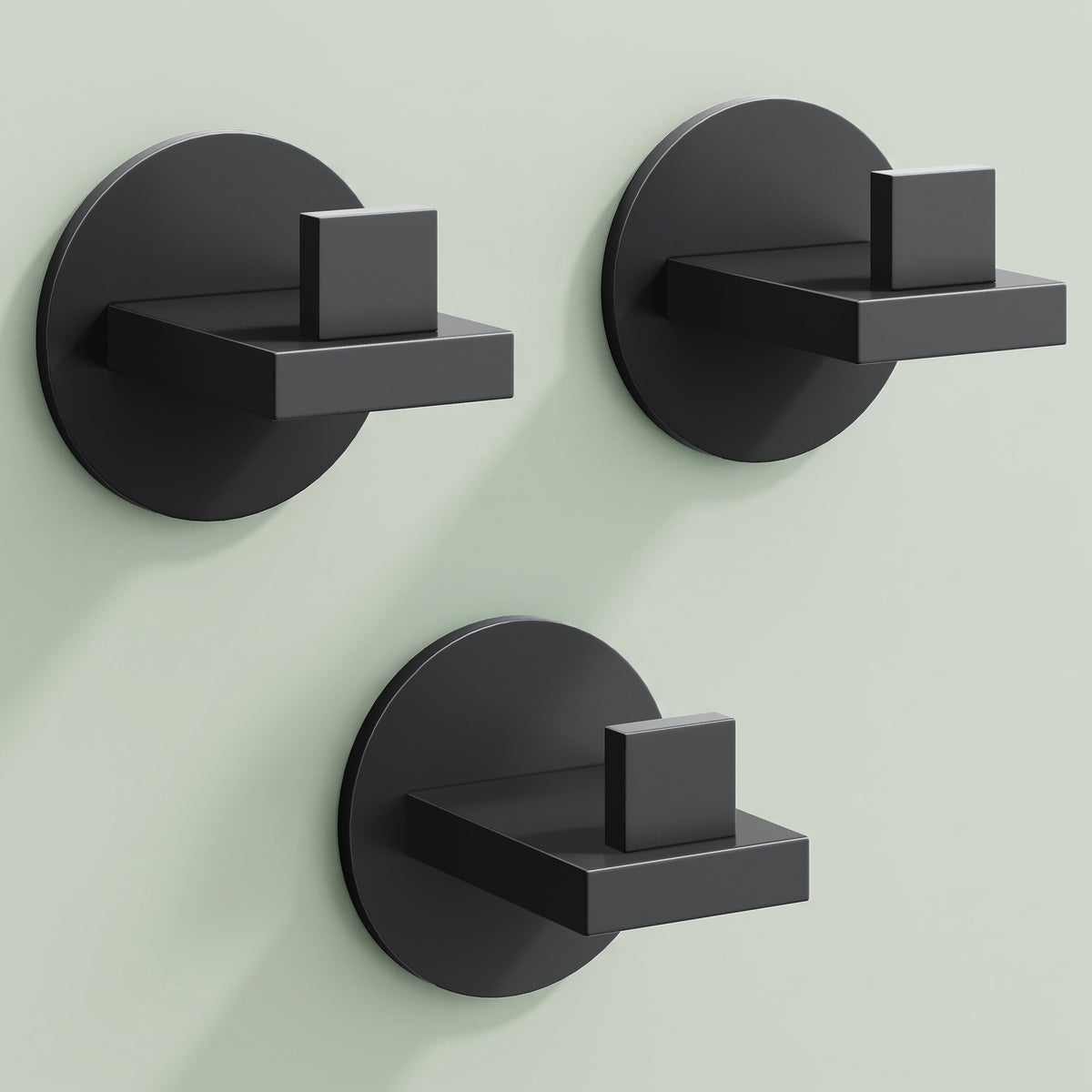 Glasvilla Design – Ganchos de pared de acero inoxidable Stalo-08 / Stalo-09 con montaje adhesivo o atornillado