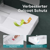 glasvilla lavabo lavabo suspendido lavabo sobre encimera mineral rectangular Col11