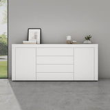 Buffet de rangement Glasvilla LTH : 167x36x70 cm avec 2 armoires et 4 tiroirs commode armoire polyvalente meuble cabinet03