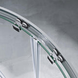 Cabine de douche Glasvilla en quart de cercle avec 2 portes coulissantes en verre de sécurité ESG nano-revêtement Ravenna32K