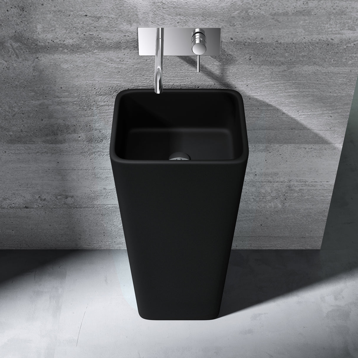 glasvilla Design Standwaschbecken freistehend Col31 aus Mineralguss Waschtisch BTH: 40x35x82cm