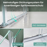 Glasvilla  Duschkabine Duschabtrennung 8mm Sicherheitsglas mit NANO Eck-Dusche mit Schiebetür Ravenna18