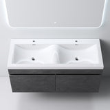 Ensemble de meubles de salle de bain Glasvilla Meubles de salle de bain avec lavabo en fonte minérale Meuble sous-vasque Botanica 