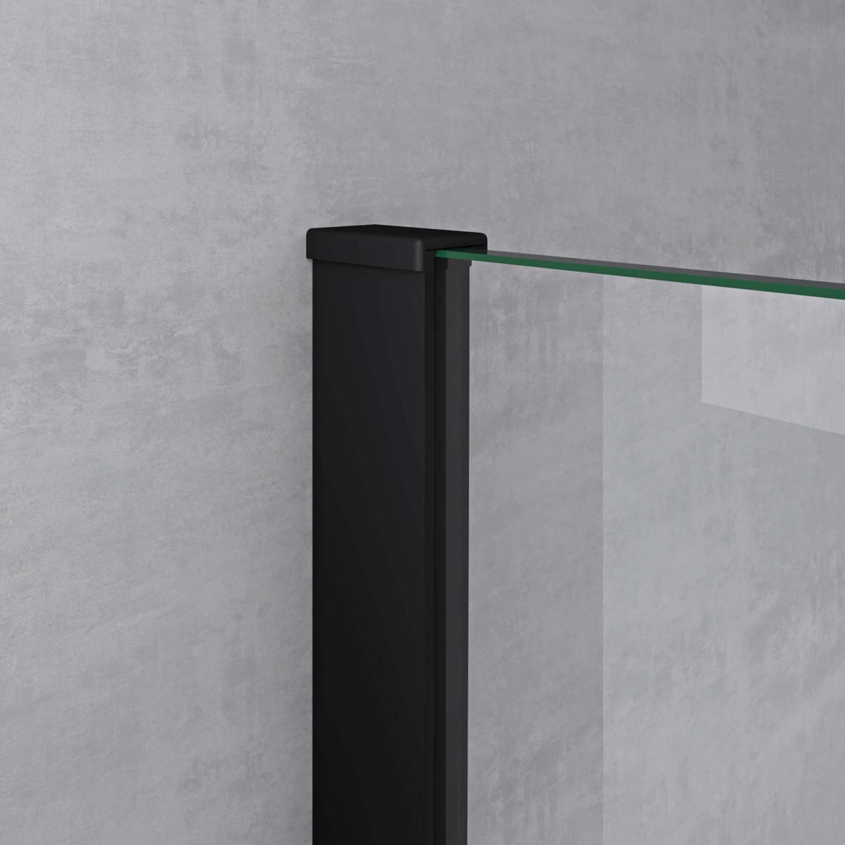 Paroi de douche Glasvilla noire, cloison de douche en verre trempé de 6 mm avec revêtement NANO en verre transparent et crochet porte-serviettes Rav64K