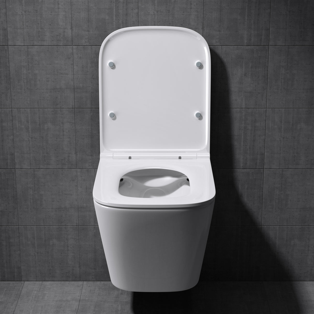 glasvilla Spülrandlos Wand WC schwarz Hänge WC + WC Sitz (mit Softclose) A112 NEU!!!