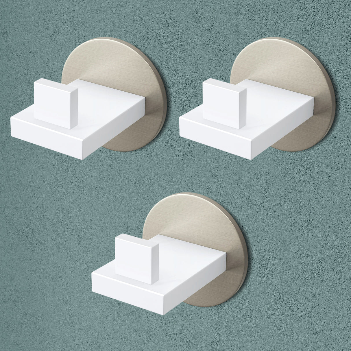 Glasvilla Design – Ganchos de pared de acero inoxidable Stalo-08 / Stalo-09 con montaje adhesivo o atornillado