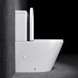 glasvilla Stand-WC Toilette Stand Toilette aus Keramik Spülrandloses WC bodenstehenden Toiletten