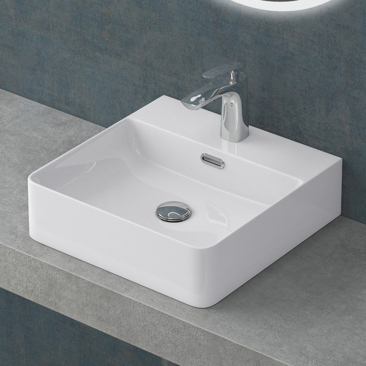glasvilla Waschbecken Aufsatzwaschbecken Meissen201 Waschtisch aus Keramik inkl. Nano-Beschichtung