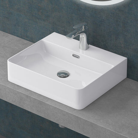 glasvilla Waschbecken Aufsatzwaschbecken Meissen201 Waschtisch aus Keramik inkl. Nano-Beschichtung