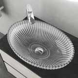 glasvilla Waschbecken Glas Aufsatzwaschbecken Glaswaschbecken Handwaschbecken Waschschale Oval