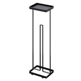 soporte de papel higiénico glasvilla de pie con estante soporte de rollos de inodoro soporte de papel higiénico independiente soporte de rollos de WC 16x12x52cm Reglo-04