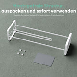 soporte de papel higiénico glasvilla de pie con estante soporte de rollos de inodoro soporte de papel higiénico independiente soporte de rollos de WC 16x12x52cm Reglo-04