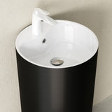 glasvilla Design Standwaschbecken aus Mineralguss Waschbecken Standwaschtisch Waschtisch Waschplatz Colossum35