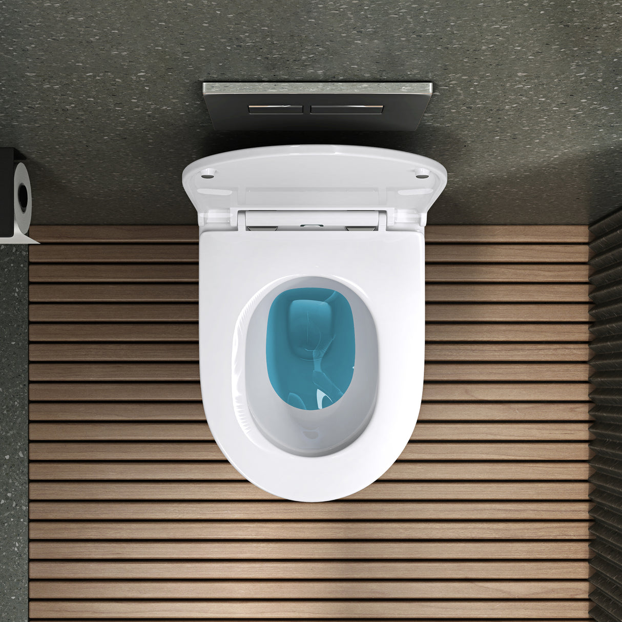 glasvilla Spülrandlos Wand WC Hänge WC Spülrandloses Toilette Softclose WC-Sitz Aachen108