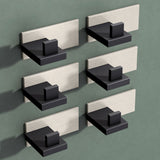 glasvilla Kleiderhaken Wandgarderobe Wandhaken aus Edelstahl Garderobenleiste Garderobenhaken Stalo-06+Stalo-07