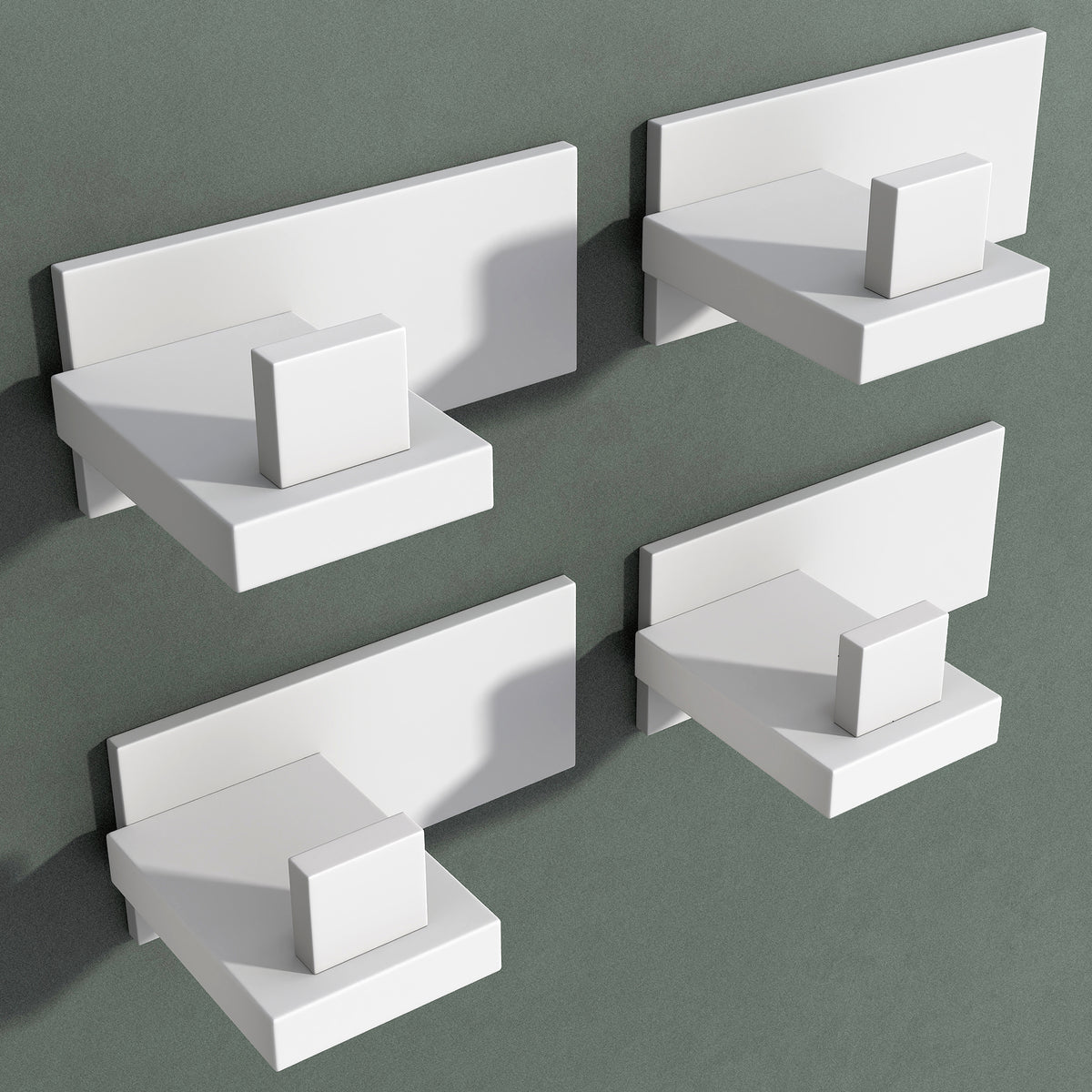 glasvilla Kleiderhaken Wandgarderobe Wandhaken aus Edelstahl Garderobenleiste Garderobenhaken Stalo-06+Stalo-07