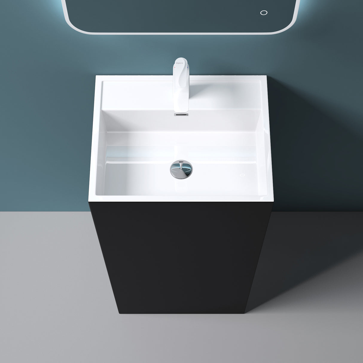 glasvilla Design Standwaschbecken freistehend Col34 aus Mineralguss Waschtisch