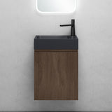 Ensemble de meubles de salle de bain Glasvilla Meubles de salle de bain composés d'un lavabo en anthracite mat et d'un meuble bas pour lavabo LTH: 46x26x63cm Pisa02