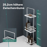 glasvilla Badezimmerregal stehend Badregal Standregal 3-stöckige aus Metall Badezimmerablage schmales Regal 18x12,5x67,3 cm Reglo-02