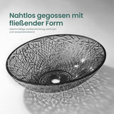 lavabo Glasvilla en verre, vasque à poser, lavabo ovale