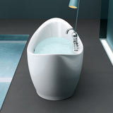 Baignoire îlot rectangulaire en acrylique sanitaire Glasvilla avec accessoires, baignoire sur pied Vicenza601