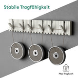 Glasvilla Design – Perchero de pared de madera con 7 ganchos magnéticos abatibles Twigro-01