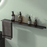 glasvolla Duschablage zum Bohren oder Kleben Duschregal Badablage aus Aluminium Badezimmerablage zur Wandmontage Badezimmer Organizer Reglo-06