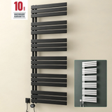glasvilla Badheizkörper,mit Heizstab Badheizung,Handtuchheizkörper mit Seitenanschluss, Handtuchwärmer mit Heizstab 600W/900W, App-Steuerung, Thermostat und Timerfunktion,‎FN con Heizstab-03