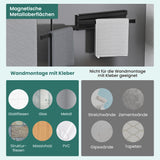 glasvolla Handtuchhalter ohne Bohren, 180° schwenkbar mit 3 Armen, Handtuchstange selbstklebend oder magnetisch, Badetuchhalter für Bad und Küche Folda-02