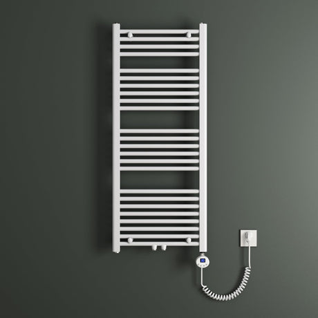 Radiateur de salle de bain Glasvilla Sèche-serviettes électrique pour électricité, raccordement latéral, radiateur tubulaire chauffage salle de bain RHE avec élément chauffant 02