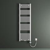 Radiateur de salle de bain Glasvilla Sèche-serviettes électrique pour électricité, raccordement latéral, radiateur tubulaire chauffage salle de bain RHE avec élément chauffant 02