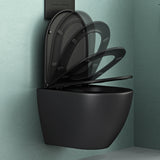 glasvilla Sanitari Bagno Sospeso in Ceramica WC Sospeso senza Brida con Chiusura di Soft Close