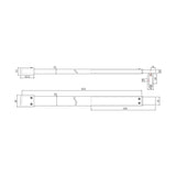 glasvilla Haltestange Duschwand Duschabtrennung Duschglaswand | Stabilisator für Walk in Dusche | um 180°schwenkbar für 6-10 mm Glasstärke