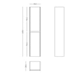 Armoire haute glasvilla armoire polyvalente armoire de salle de bain armoire de salle de bain avec 2 portes et 6 compartiments étagère de salle de bain pour de multiples fonctions LTH: 35x30x160 cm Rimo