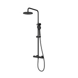 glasvilla Wassersparende Regendusche Wellness-Duschsystem schwarz matt mit rundem Duschkopf (Ø 20cm) Dusch-Set mit Handbrause & Einhebelmischer in zeitloser Optik