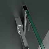 Cabine de douche d'angle Glasvilla en verre de sécurité ESG 8 mm, revêtement NANO double face, porte coulissante, douche R-17